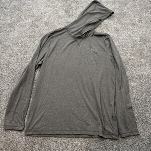 Puma Hoodie Shirt Mens XL Gray Long Sleeve Lightweight Pullover Sport Lifestyle